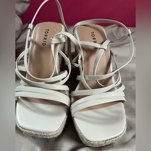 Lace up strap wedges from Torrid never worn